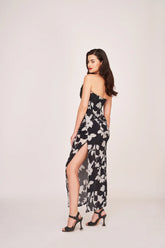 crepe maxi dress